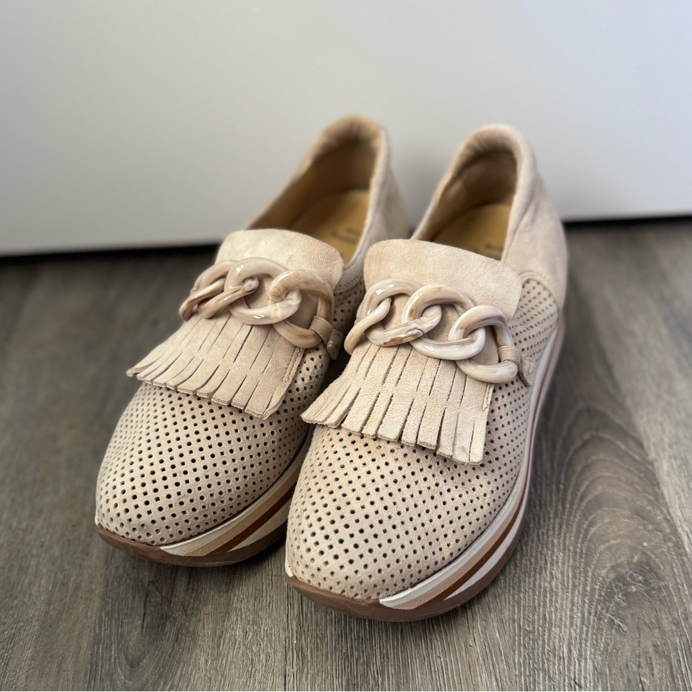 Sofwaves Suede leather loafers Arch Support Size 38.5